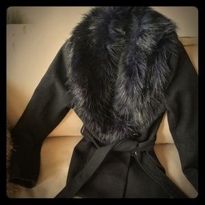 H & M Faux Fur Collar Coat